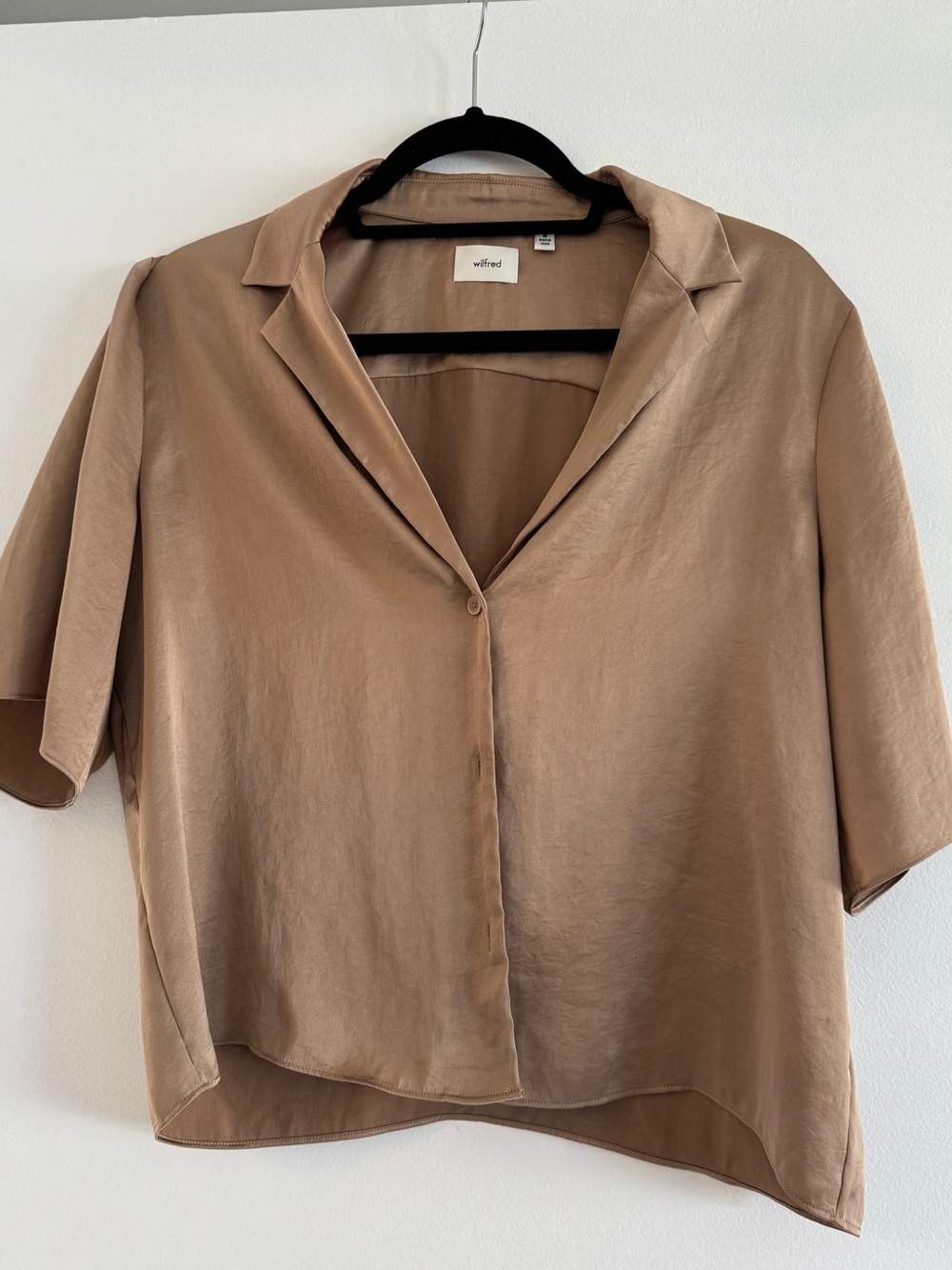 Aritzia Wilfred Beso Satin Button Down